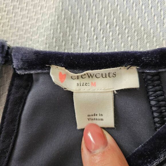 Crewcuts Girls Blue Velvet Holiday Dress Size Medium - Picture 2 of 4